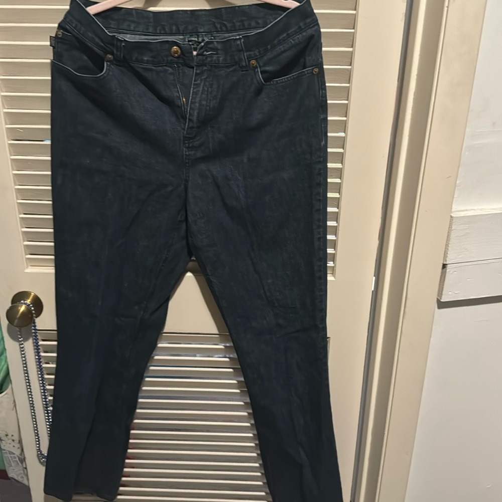 Ralph Lauren women’s size 10, vintage blue jeans, darker blue